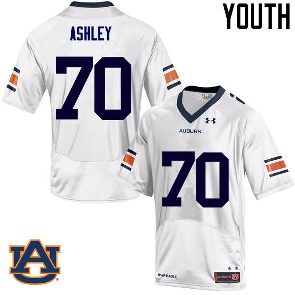 Youth Auburn Tigers #70 Calvin Ashley College Football Jerseys Sale-White